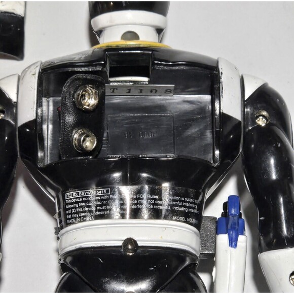 VTG 90s Power Rangers Walkie Talkies In Space Black Red 9.5" WORKING Saban 1998 - Picture 5 of 9